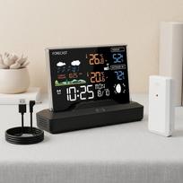 Digital Wireless Weather Station Indoor Outdoor Thermometer Hygrometer with Color Display Barometer Forecast for Home and Office juoda