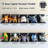 10 vnt. Digimon šaldytuvo magnetukų Anime atributika Agumon Tailmon Dekoratyvinis modelis Stalo puošmena Animaciniai žaislai Kolekcionuojami Linksmi dovanos gray