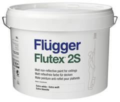 Flugger Flutex 2S Matiniai lubų dažai Super dengiamumas Be dryžių Juodi 10L
