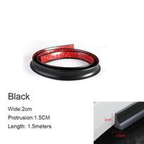 2/3,5/4,5CM*1,5M Automobilio ratų arkos buferio susidūrimo prevencijos juosta Guminė universalus apsaugos nuo įbrėžimų juostelė Buferio apdaila 2cm black black