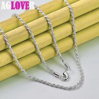 925 sterlingo sidabro 3 mm vandens bangų grandinėlė 16/18/20/22/24/26/30 colių vėrinio papuošalas 60cm beige