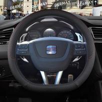 for Seat Leon FR MK1 MK2 MK3 1M 1P 5F KL1/KL8 Cupra León Car Steering Wheel Cover PU Leather Non-slip Auto Accessories O shape Purple black