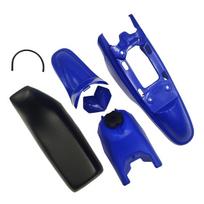 Motociklo pilno apdangalo plastikinis komplektas Sparno kėbulo sėdynės dujų bako komplektas, skirtas Yamaha PW50 PW 50 PY50 Dirt Bike vaikiškam dviračiui mėlyna