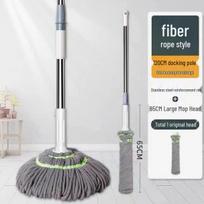 Self-Twisting, Hands-Free Cleaning Mop for Easy Household Use white