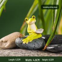 Žavingi varlių papuošalai: Kūrybingi mikro-peizažiniai sukulentų vazonai ir bonsai dekoracijos yellow