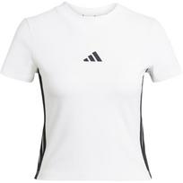 Adidas Essentials 3-Stripes Slim Fit Short Sleeve T-Shirt Women Tops White Black JE1239 XS