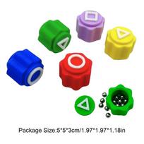 5/10Pcs Korean Dice Game Gonggi Jack Stone Pebbles Set Multi-Player Weighted Stone Catching Toy with Steel Beads for Kids Adults red