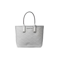 Michael Kors Jodie Series Vintage Floral Print Commuter Fashion Tote Bag Women tote White 35H1T2JT1C-OPTIC-WHITE Basic Set (Bag+Dust Bag) white