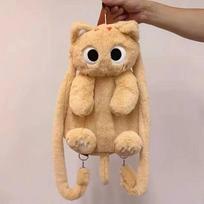 35-40cm Kawaii Daugiaakis Katės Žaislas Pliušinis Kuprinė Mielos Didelės Talpos Pliušinių Žaislų Maišeliai Berniukams Mergaitėms Moterims Pliušinis Žaislas Kuprinė Dovanos