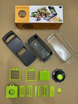 Vegetable Cutter Multifunctional Kitchen Accessories Food Chopper For Tomato Carrot Cheese Onion Handheld Slicer Dicer Grater white