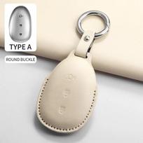 For Changan Qiyuan A07 A05 Q07 Q05 Control Protect Cover Durable Accessories Pu Leather Car Key Case Cover beige