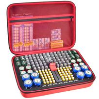 Battery Organizer Case With Tester Holds 150+ AA AAA 9V C D Lithium Button Batteries Hard Shell For Home Garage Batteries sidabras