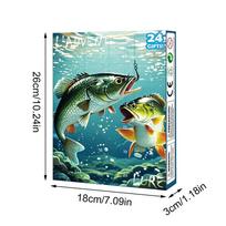 2025 Fishing Advent Calendar 24 Days Fishing Lures Set Fishing Lure Advent Calendar Xmas Surprise Gift for Fishing Enthusiasts (as the picture,single attribute)