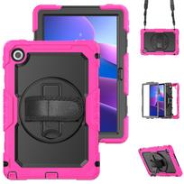 For Lenovo Tab 10.1  TB311FU Shockproof Case for Lenovo Tab K10 2nd TB311XU 10.1  Armor Kickstand Cover+Shoulder Strap Tab 10.1 TB-311FU tamsiai mėlyna spalva