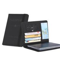 Waterproof Passport Holder Covers Case Travel Pu Leather Credit Card Wallet Cute Passport Book For Women/Men Passport Cover mėlyna