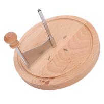 Cheese Shaver Beech Wood and 304 Stainless Steel Spiral Cheese Curler for Parties beige