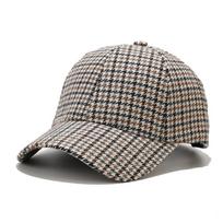 Classic Herringbone Tweed Texture Baseball Cap - Suitable for Mature Casual Wear and Providing Warmth in Autumn and Winter One Size beige