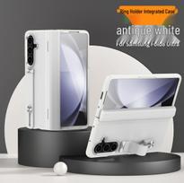 Samsung Z Fold8 Ultra Case: Leather Wrist Strap, Bracket, Full Coverage Anti-Drop Protection, Screen Protector Included. Z Fold 7 gray