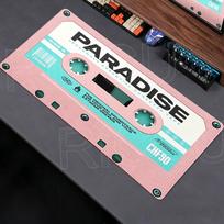Xxl Mouse Pad Retro VHS Style Computer Large Size Mousepad Non-slip Gamer Keyboard Mausepad 90x40cm Art Design HD Deskmat Carpet 30cm by 60cm black