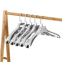 10 vnt. neslystančių drabužių pakabų, tvirtas plastikinis džiovinimo stovas suknelėms, marškinėliams, paltams, megztiniams, namų spintos organizavimui for men auksas