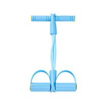 6 Tubes Natural Rubber Pedal Resistance Bands with Handles Multifunctional Yoga Pedal Puller Elast violetinė