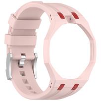 Colorful Dopamine Style Silicone Wristband for AP Collaboration Watch - Fashionable Replacement Strap (12 o'clock position) white