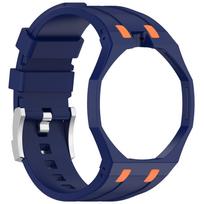 Colorful Dopamine Style Silicone Wristband for AP Collaboration Watch - Fashionable Replacement Strap (12 o'clock position) blue