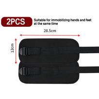 Universal Limb Restraints Strap Belt Ankles Wrists Adjustable Restraints Fixed Strap Belt Soft Breathable Bed Chair Device brown