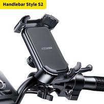 SmartDevil Dviratinio Telefono Laikiklis 360° Vaizdas Universalus Dviračio Telefono Laikiklis 4.7-7.2 colių Mobiliojo Telefono Stovas Atsparus Smūgiams Laikiklis S2 Black gray
