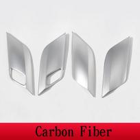 For BMW X5 F15 X6 F16 14-18 ABS Silver/Carbon Fiber Texture Car Safety Door Lock Handle Bowl Cover Trim Stickers Car sidabras