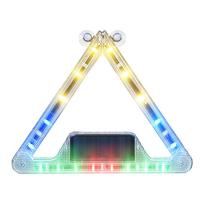 5V Solar Powered Car Emergency Light Foldable Rotatable LED Warning Signal Light USB Rechargeable Multi-Mode Car Tail Red light black