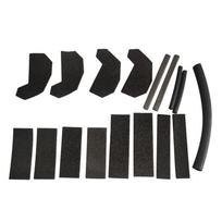 17 VNT. Kieto stogo sandariklių rinkinys Jeep Wrangler JK 2007-2017 Automobilio kieto stogo putplasčio blokatorius Remonto sandariklių rinkinys Interjero apdailos detalės 17PCS black