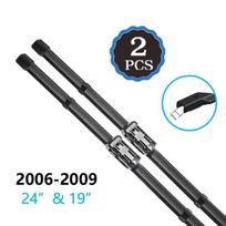 skirtas Volkswagen VW Golf 5 MK5 Golf V Rabbit 1K GTI 2004~2009 Automobilių valytuvų šluostės priekinio stiklo valytuvai Automobilių priedai 2006-2009 black