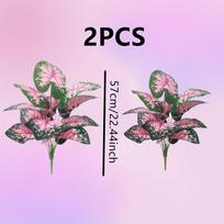 2 vnt. Lauko dirbtinių augalų su tikrovišku prisilietimu, su spalvingais monstera lapais, vidaus/lauko dekoras 2pcs gray