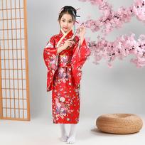 Maži vaikai, kūdikiai, mergaitės, drabužiai, drabužiai, kimono chalatas, japoniškas tradicinis kostiumas 110 raudona