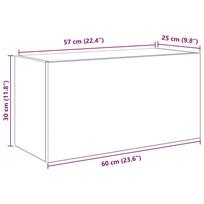 Bathroom Wall Cabinet Sonoma Oak Finish 60 x 25 x 30 cm Particleboard