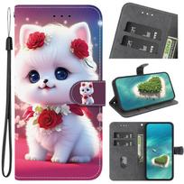 Cat Bear Case for Samsung Galaxy A52s 5G A53 A73 A33 A23 A13 A32 A12 A51 A71 A50s A30S Case Wallet Flip Stand Back Cover Strap Galaxy A50s A50 A30s red