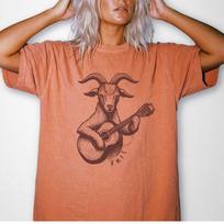 BMFS Goat and Guitar T-Shirt and kids tshirt: Billy Strings Shakedown Lot Style Comfort Colors Tee 4XL brown