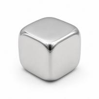 Mirror Finish Stainless Steel Six-Sided Dice Blanks in 16 mm and 20 mm Sizes 16 mm Blank sidabras