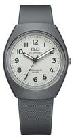 CITIZEN Q&Q Solar Radio-Controlled Analog Watch, Lightweight 10 ATM Water-Resistant Model E11A-007VK, Steel Gray gray