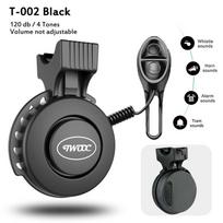 Bike Bell Charging Speaker USB Recharged Mini Electric Bike Horn 4 Modes Cycling Electric Bicycle Accessories for Scooter, T-002 Black gray