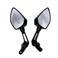 2Pcs Motorcycle Mirror Scooter E-Bike Rearview Mirrors Electrombile Back Side Mirror 360 Degree Swivel for Nmax Aerox gray