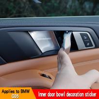 Automobilio durelių rankenos dubenėlio dekoratyvinis lipdukas BMW X5 X6 X7 G05 G06 G07 modifikuota vidinė rankena nuo įbrėžimų Bright black-4 pcs black