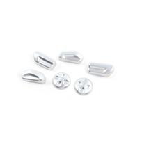 For Peugeot 508 Allure SW GT 2018  Accessories ABS Carbon fiber Car Seat adjustment Switch Cover Trim Car Styling 6pcs Silvery white