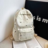 Mielas spausdintas šuniuko takso koledžo stiliaus kuprinė studentų mokyklinė rankinė nešiojama didelės talpos kelioninis krepšys mergaitiškas krepšys gimtadienio dovana gray