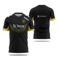 2024 Naujas Esporto Komandos Vitality Marškinėliai CSGO LOL COD Žaidimų Uniforma Vyriški Marškinėliai Sporto Varžybos Treniruotės Kvėpuojantys Berniukų Viršutiniai Drabužiai S black