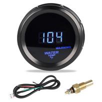 WATERWICH Water Temperature Gauge Water Temp Thermometer Meter Kit 104-302℉ DC12V 2Inch 52Mm With Sensor For Car Marine Truck Vehicle Automotive black