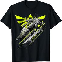 Legend of Zelda Link Neon Green Crest T-Shirt XXL gray