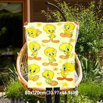 1 vnt. Tvičio paukštuko animacinis lauko pledas - Mėtomasis pledas, minkštas, flaneliniai pledai, svetainė, kelionės, stovyklavimas-1102122 130x150cm yellow