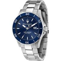 Maserati Competizione Diver Blue Stainless steel Silver Gents Quartz Watch with Date R8853100036 mėlyna